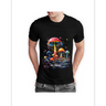 Drippy Mushroom Half Sleeve T-shirt Comfortable Cotton Blend