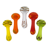 Compact 3-Inch Color Frit Glass Hand Pipe