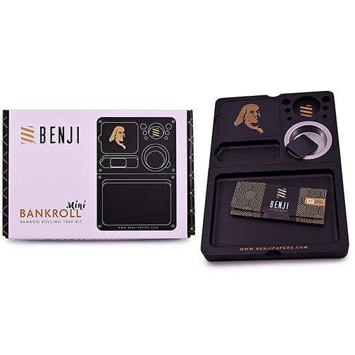 Benji Bankroll Mini Bamboo Rolling Tray Kit