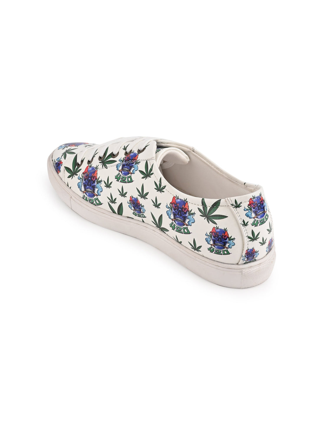 Bold Skull 420 Graphic Vegan Leather Kicks