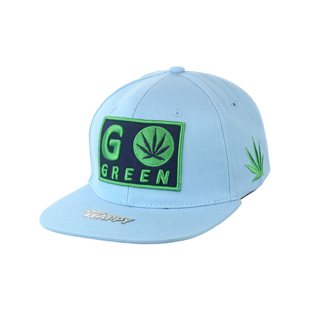Embroidered Leaf Cotton Snapback Hat