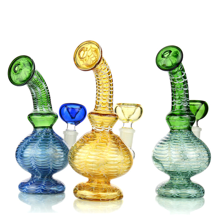 8" Color Tube Water Pipe - Net Design