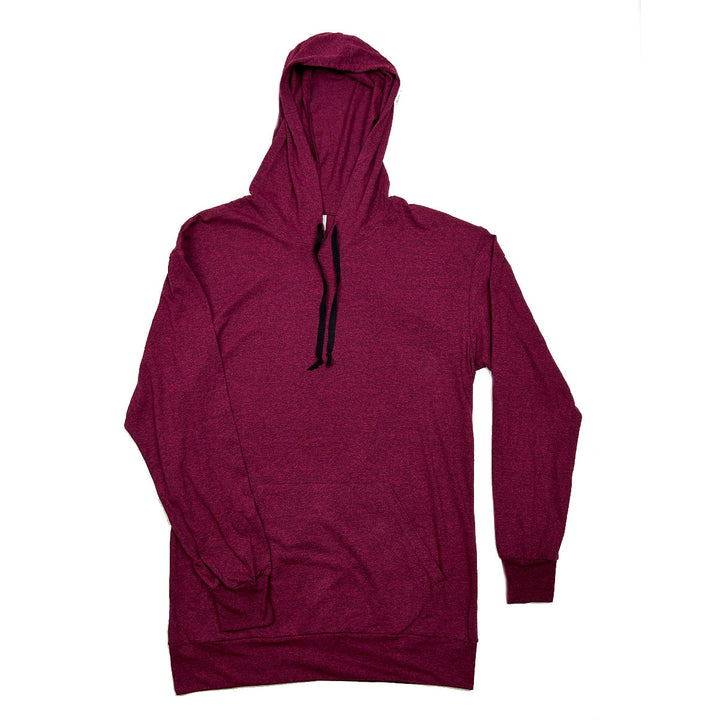 Burgundy Hooded Long Sleeve T-Shirt 6-Pack
