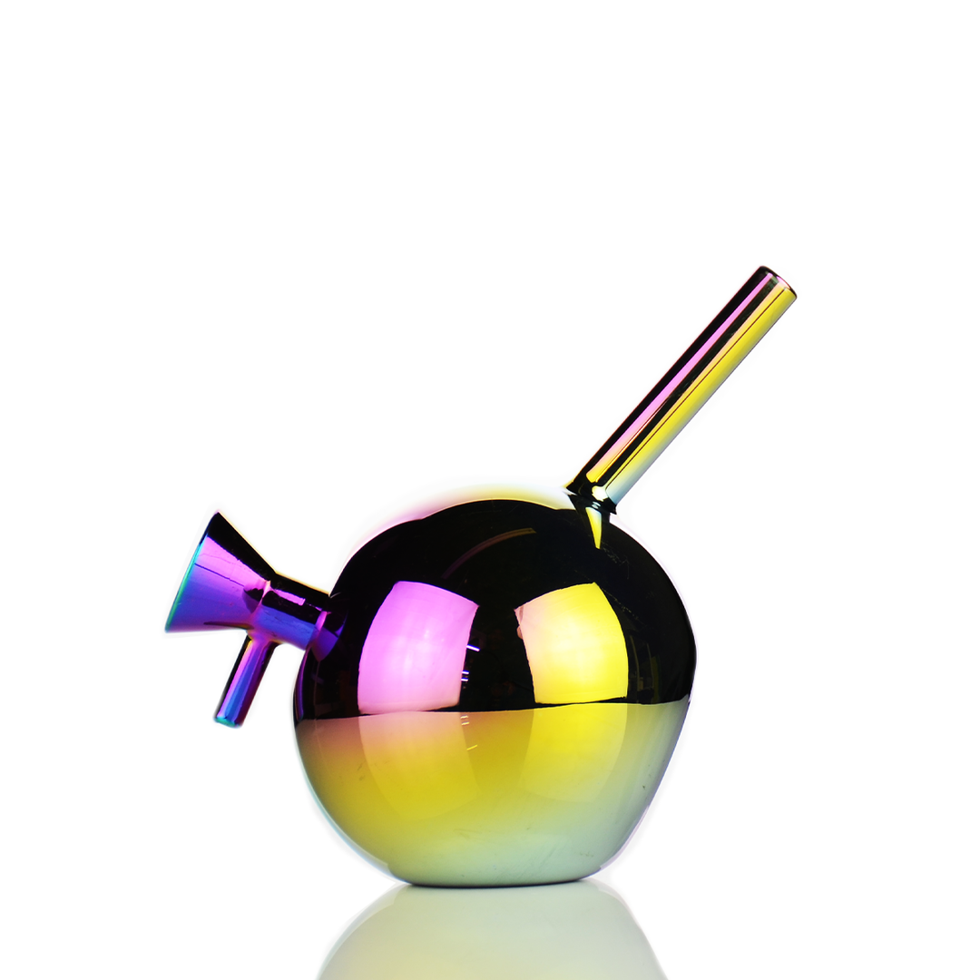 6 Inch Electroplated Spherical Bong with 14mm Male Bowl
