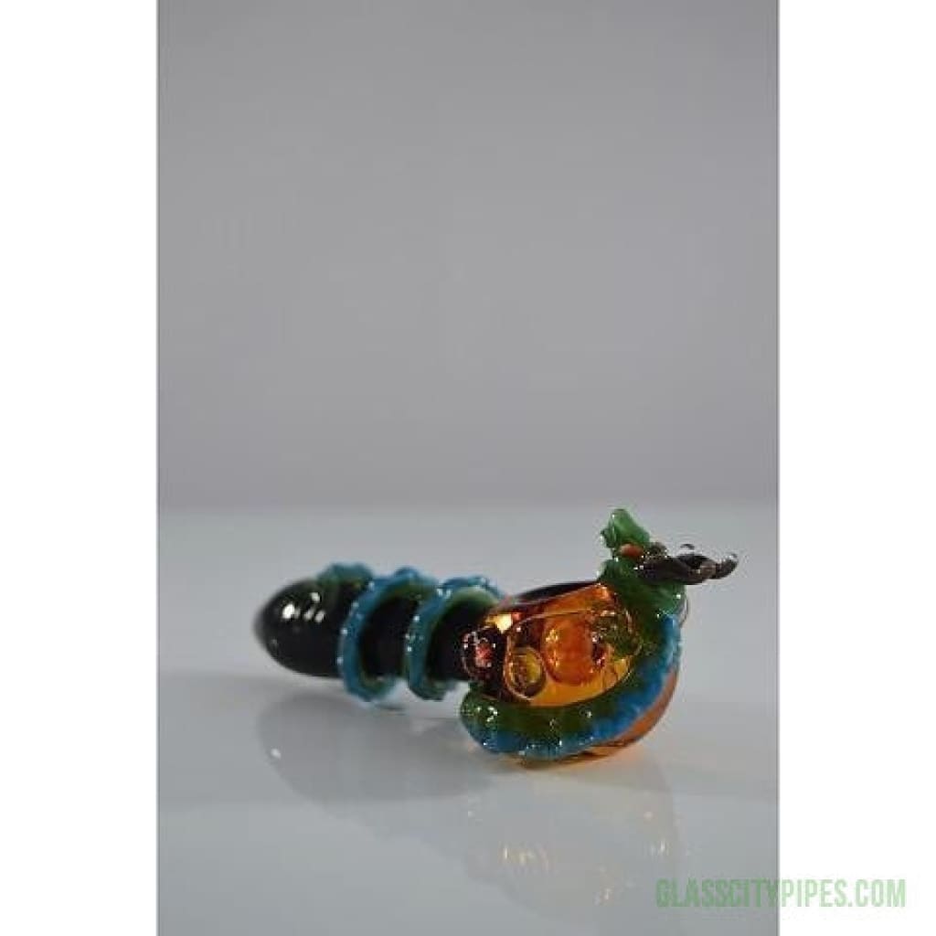 Empire Glassworks Dragon Wrapped Worked Glass Spoon Hand Pipe