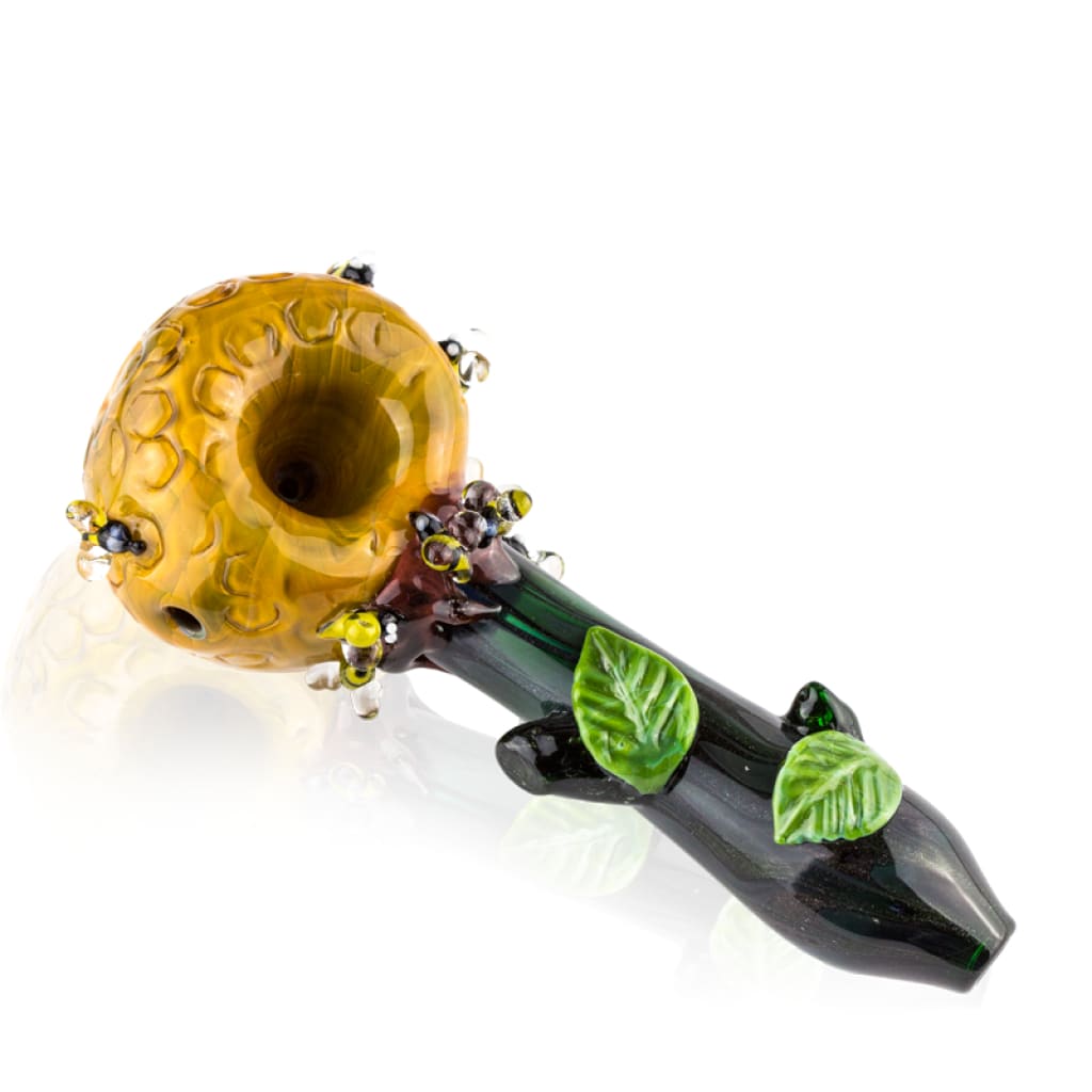 Empire Glassworks Large Glass Honey Pot Beehive Hand Pipe