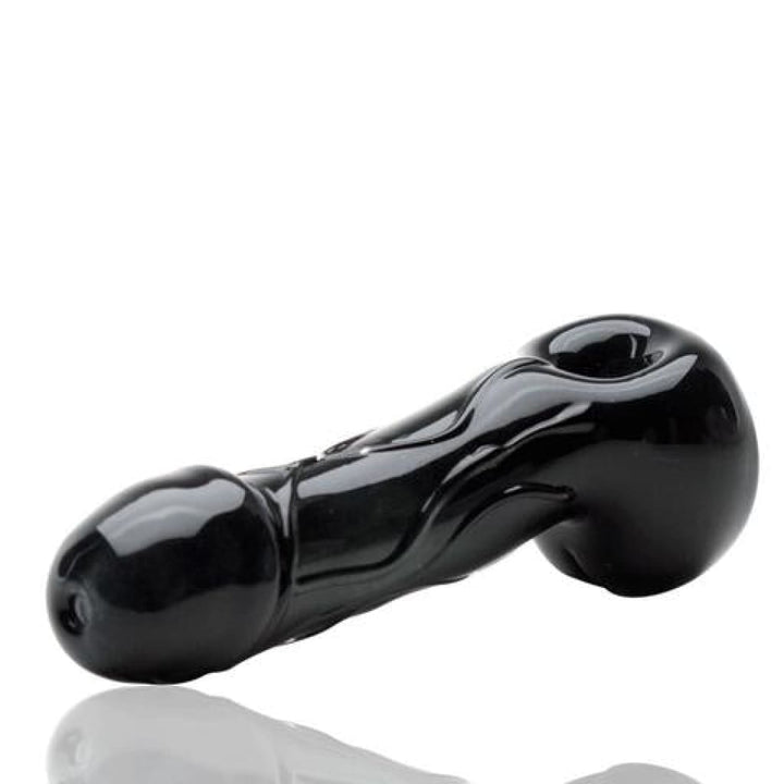 Empire Glassworks Large Penis Spoon Hand Pipe - Black