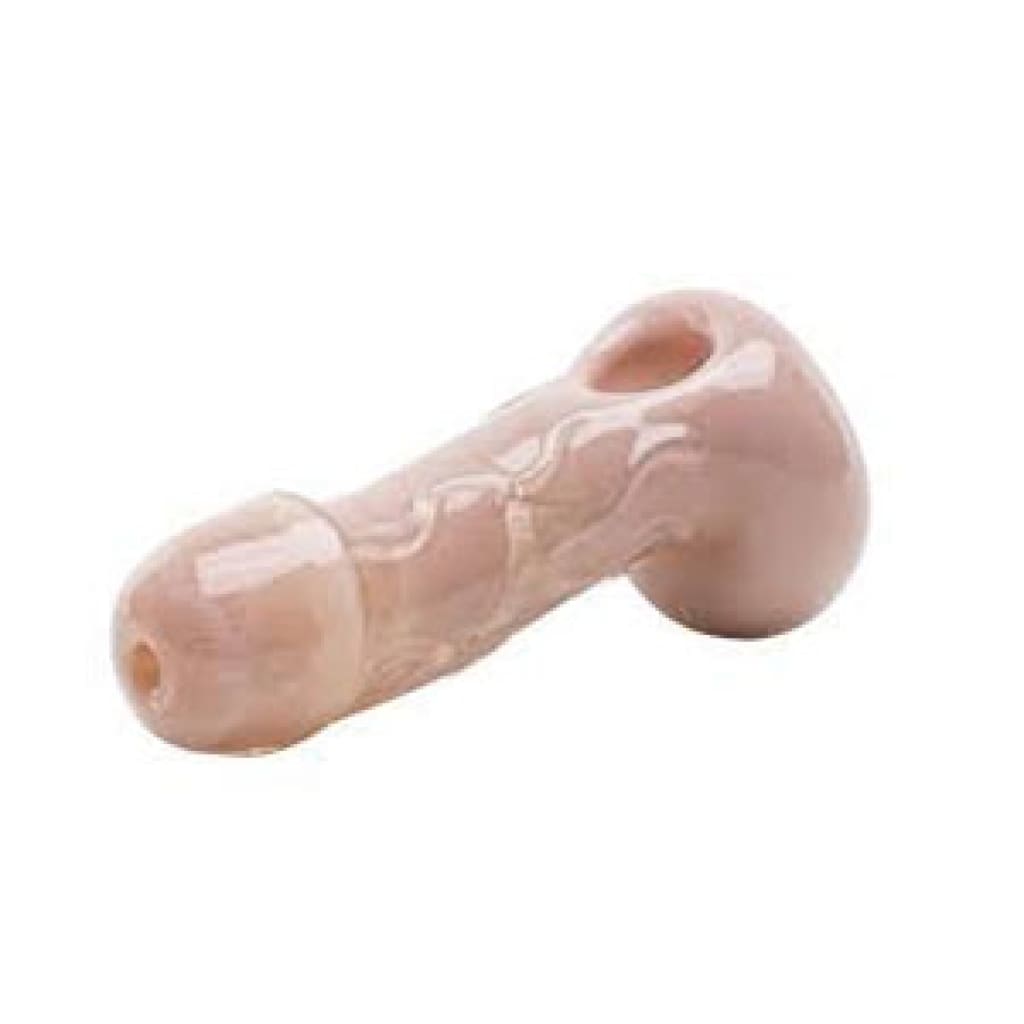 Empire Glassworks Penis Spoon Hand Pipe - Taupe