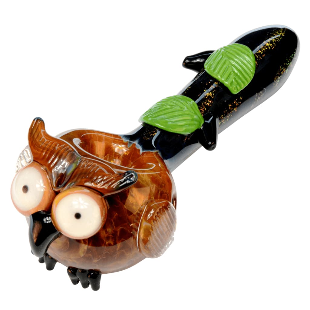 Empire Glassworks Owl Themed Hand Pipe