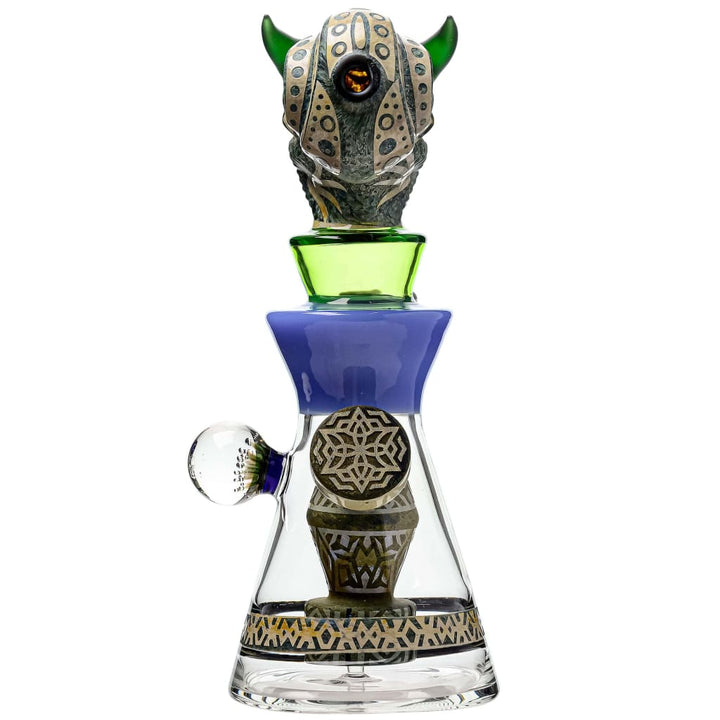 Etch Dab Rig V2 with Slitted Cut Perc and Thick Glass