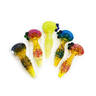Compact Fume Glass Hand Pipe with Frit Ring Design
