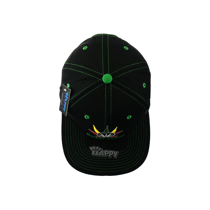 Embroidered Good Vibes Cotton Snapback Hat