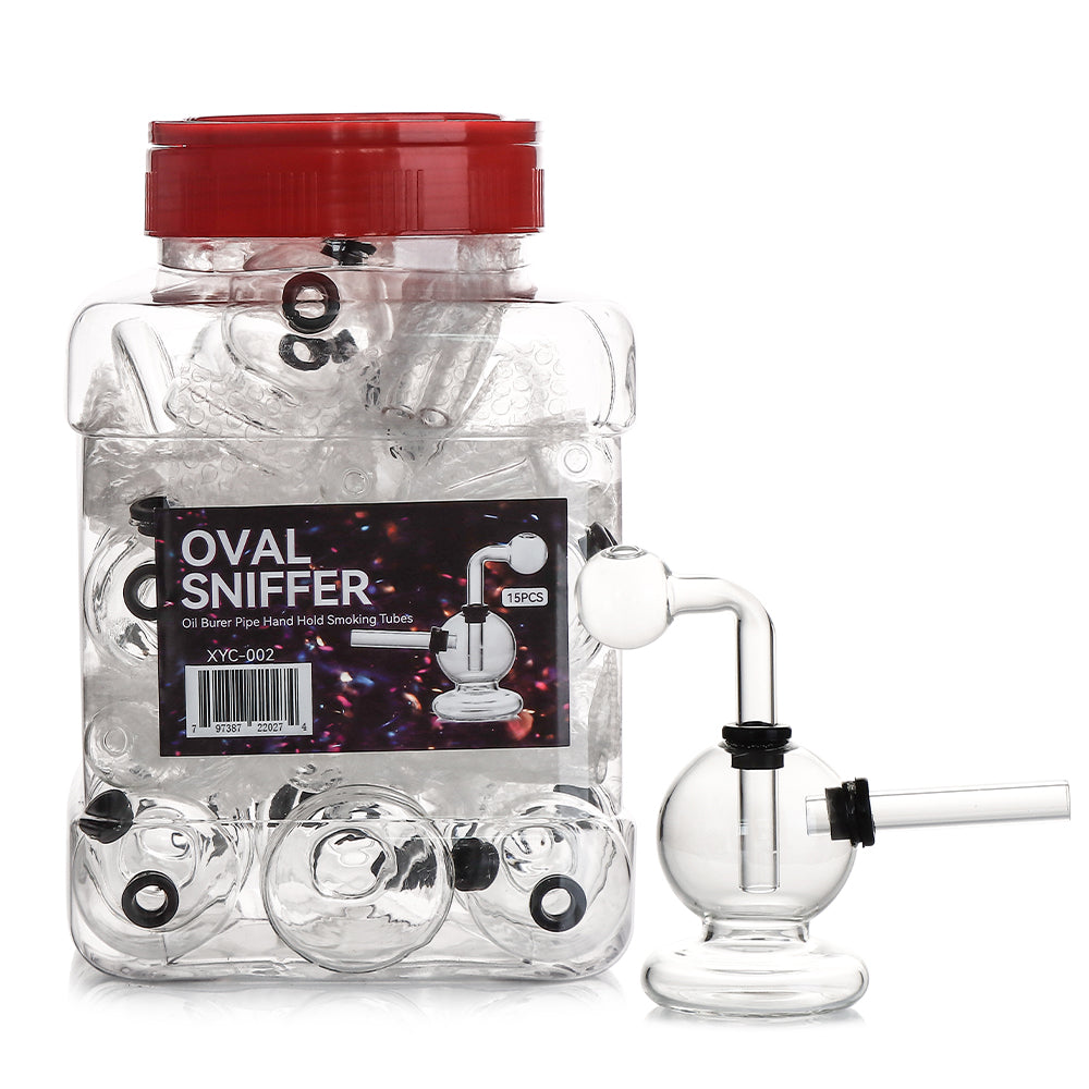 4 Inch Clear Glass Oil Burner 20 Piece Jar