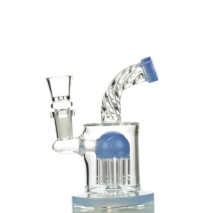 5.5" Twisted Neck Perc Water Pipe with 14mm Bowl