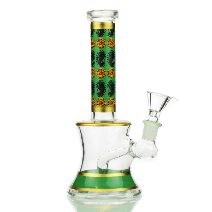 8 Inch Water Pipe with Fancy Decal and 14mm Bowl