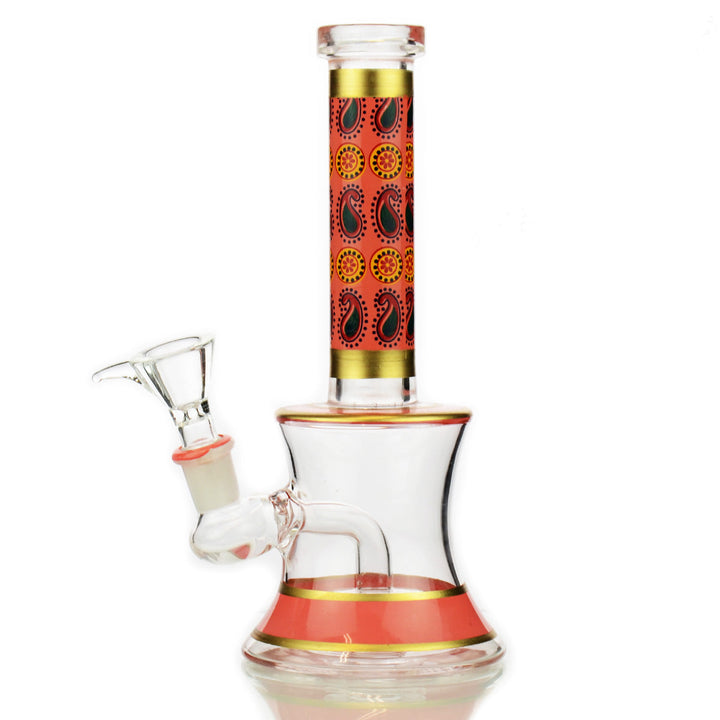 8 Inch Water Pipe with Fancy Decal and 14mm Bowl