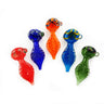 Compact 4.5" Frit Glass Pipe, Green Leaf