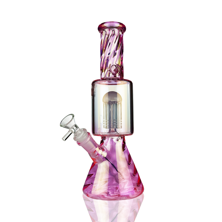 11" Electroplated Tree Perc Beaker Bong with 14mm Bowl