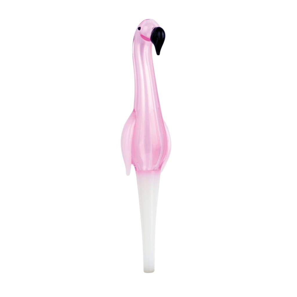 Flamingo Glass Dab Straw - 6’