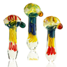 Vibrant Rasta Swirl Glass Hand Pipe 4-Inch