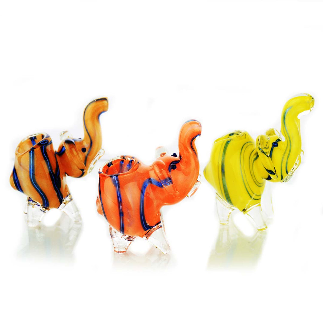Frit Color Mini Elephant Glass Pipe