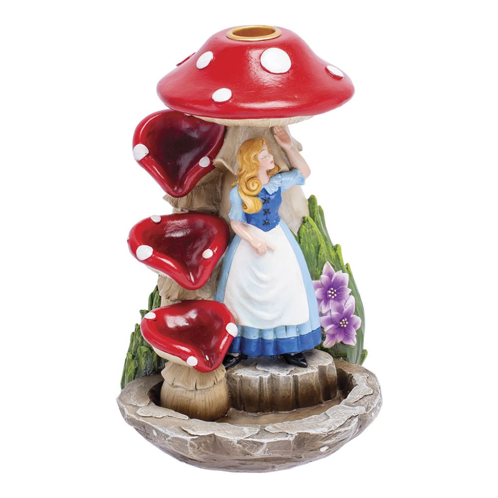 Fujima Alice In Wonderland Mushroom Backflow Incense Burner - 6.75’