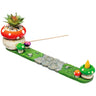 Fujima Mushroom Incense Burner With Faux Succulent Design