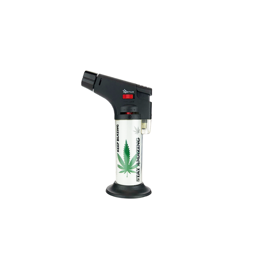 Leaf Print Table Torches - 12 Piece Display