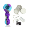 4" Silicone Hand Pipe Kit with Grinder & Jar
