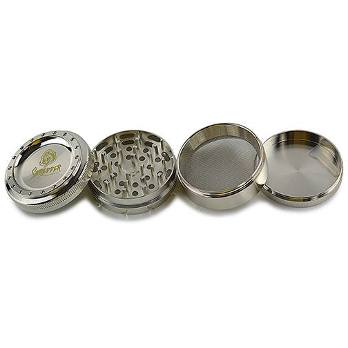 63mm Fancy Rim 4-Piece Dry Herb Grinder
