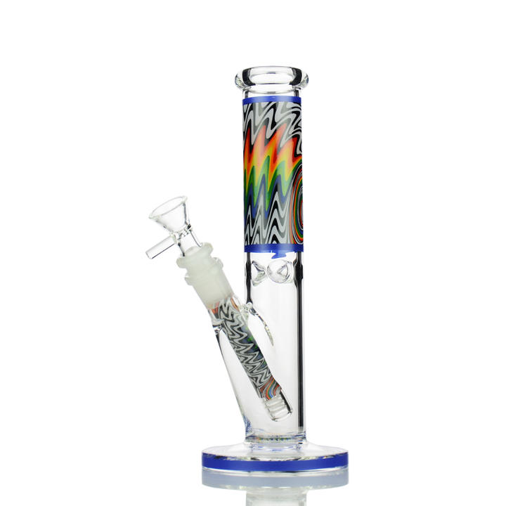 10-Inch Straight WigWag Decal Water Pipe with 14mm Bowl