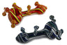 Vibrant Wig Wag Glass Hand Pipe with Built-in Miniatures