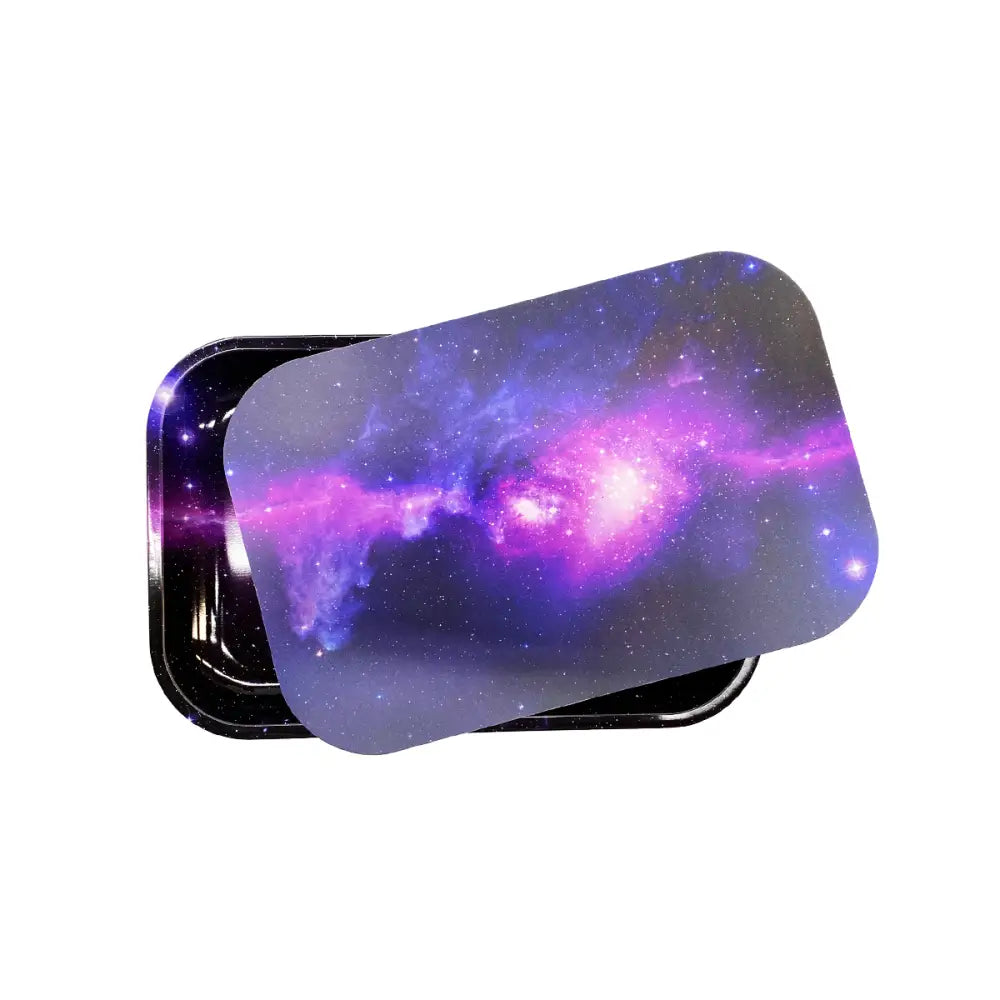 Galaxy Magnetic Lid Medium Metal Rolling Tray for Modern Smokers