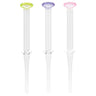 Glass Honey Dab Straw With Built-in Feet And Assorted Accents