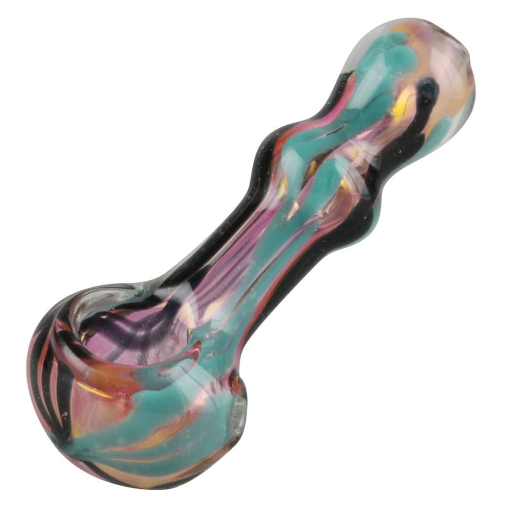 Gold Fumed Wigwag Hand Pipe - 4’ / Colors Vary