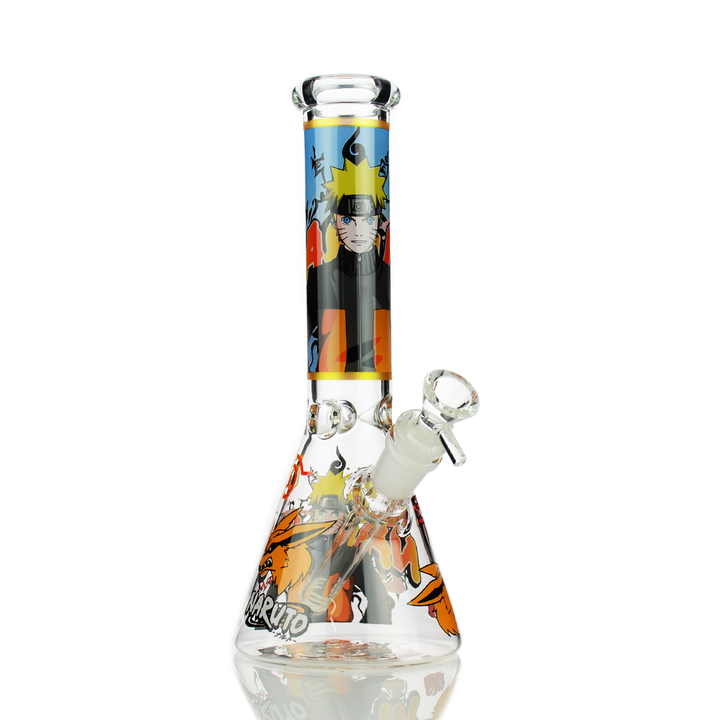 10-Inch Naruto Decal Beaker Bong with 14mm Bowl