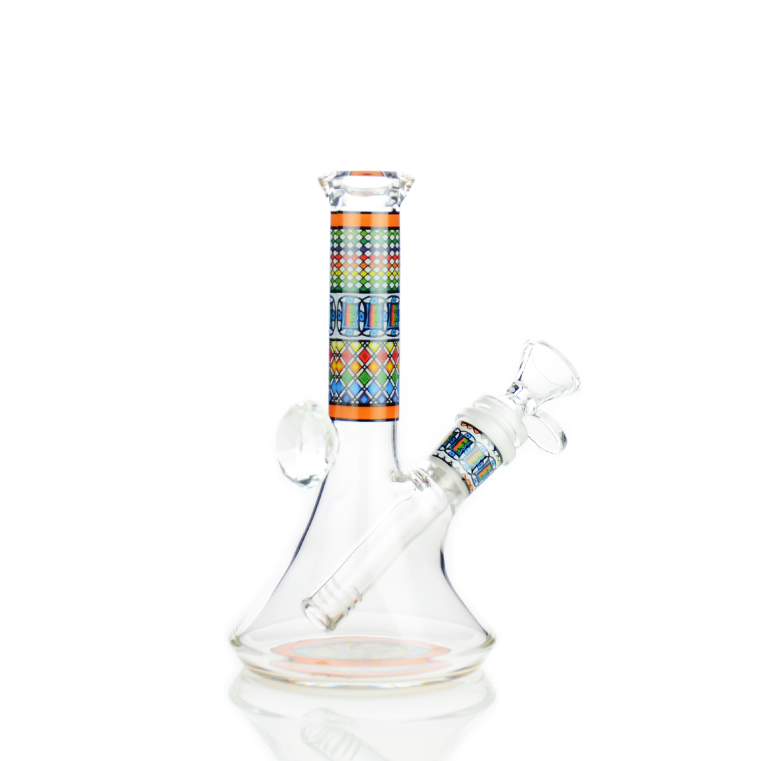 8 Inch Diamond Beaker Water Pipe, 14mm Joint