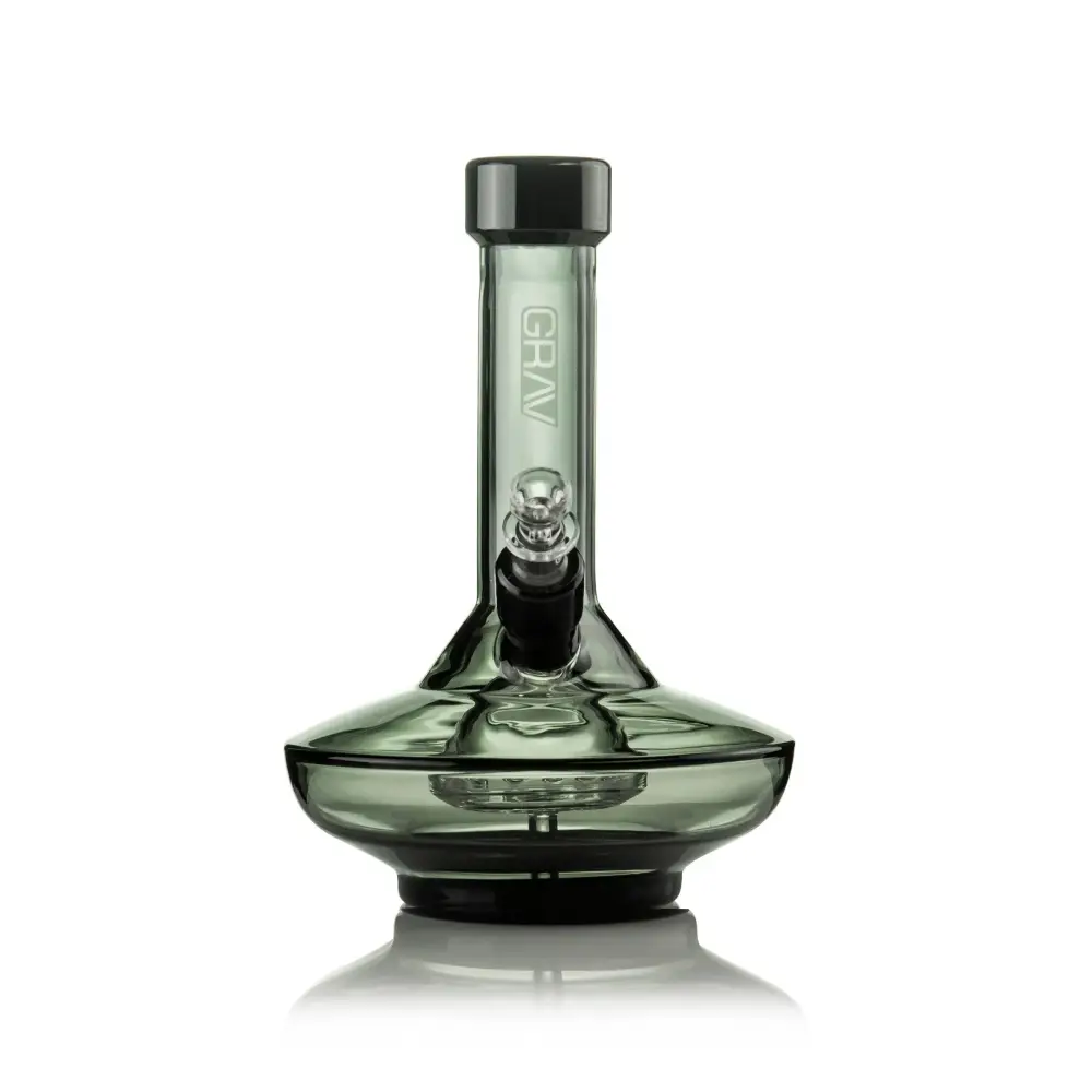 Grav® Small Wide Base Water Pipe with Black Accents
