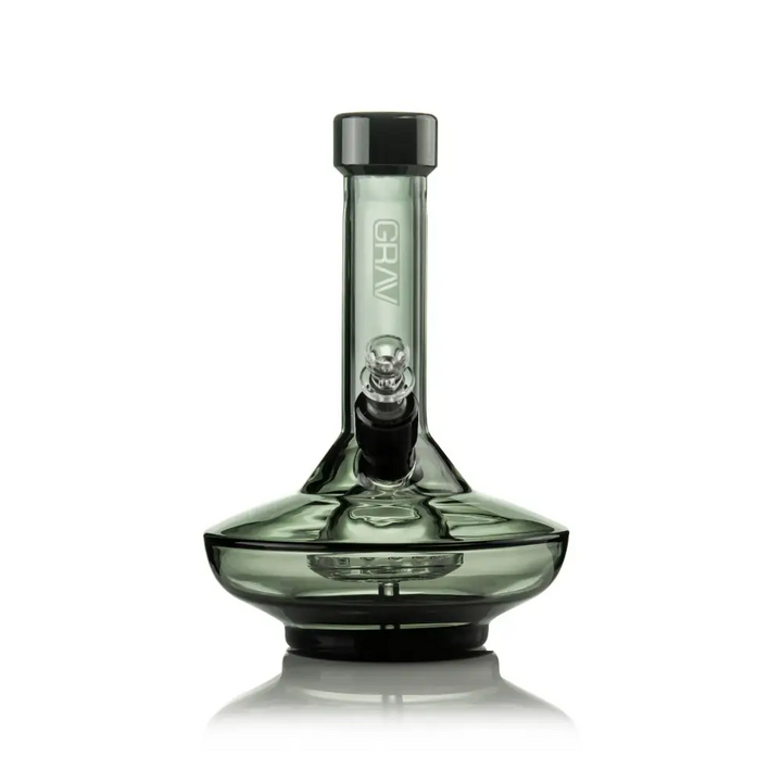 Grav® Small Wide Base Water Pipe with Black Accents