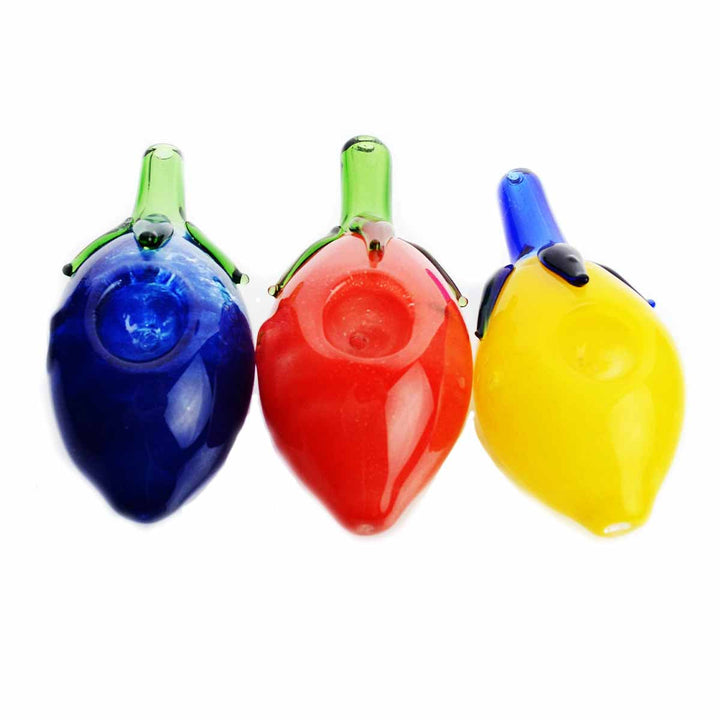 4-inch Eggplant Design Glass Hand Pipe