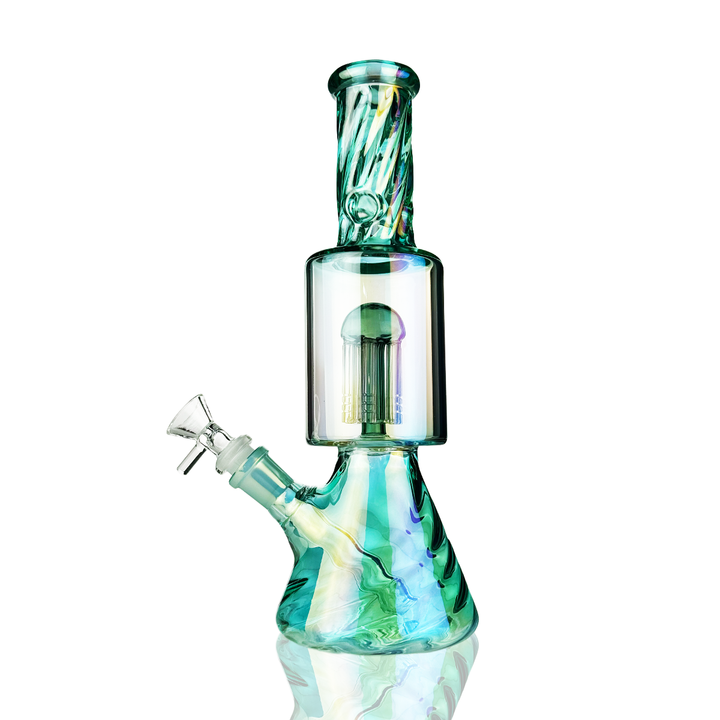 11" Electroplated Tree Perc Beaker Bong with 14mm Bowl