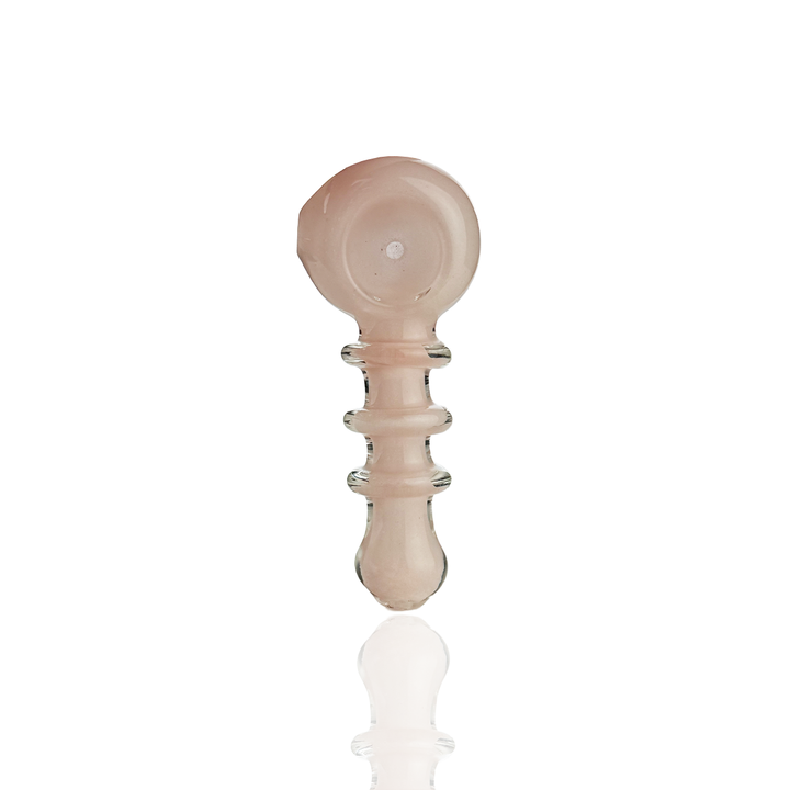 3 Inch Frit Glass Spoon Hand Pipe with Rings
