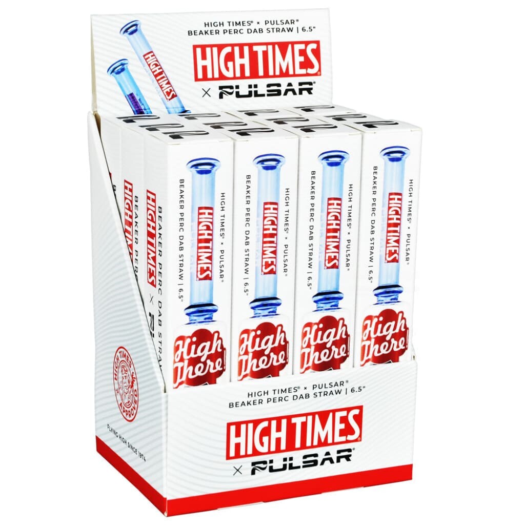 High Times® x Pulsar High There! Beaker Perc Dab Straw | 6.5’ | 12pc Display