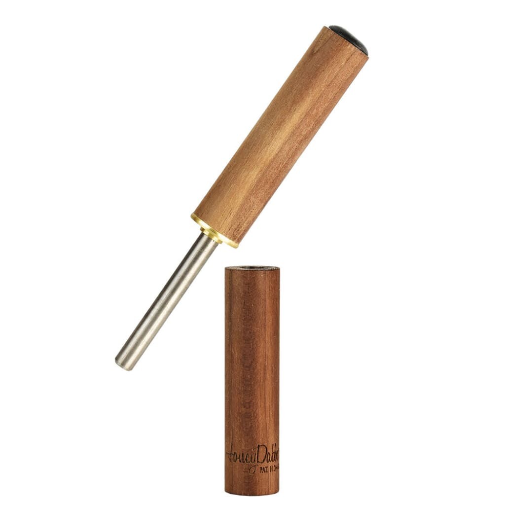 Handcrafted Black Walnut Dab Straw With Heat-resistant Body And Magnetic Closure