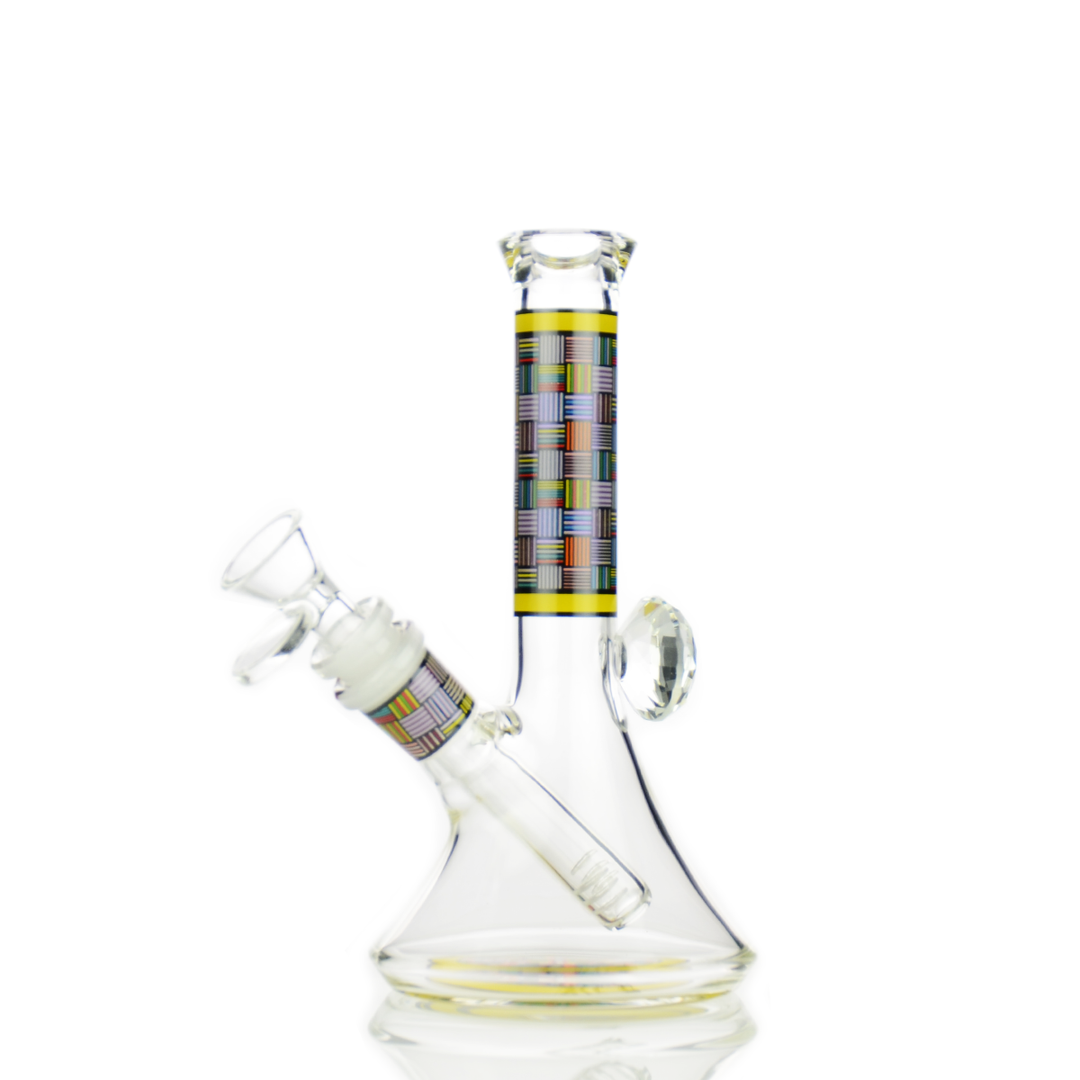 Diamond Pattern 7-Inch Beaker with 14mm Male Bowl