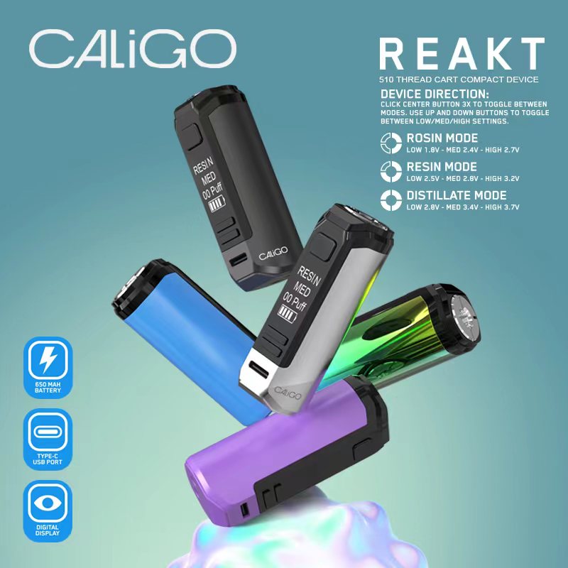 Caligo REAKT 510 Vape Battery with Output Control