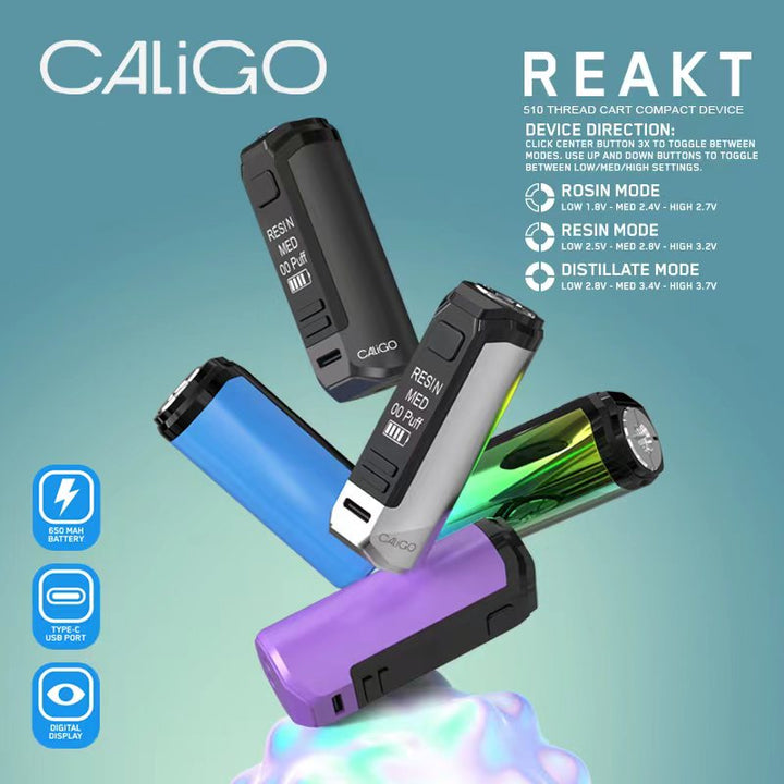Caligo REAKT 510 Vape Battery with Output Control