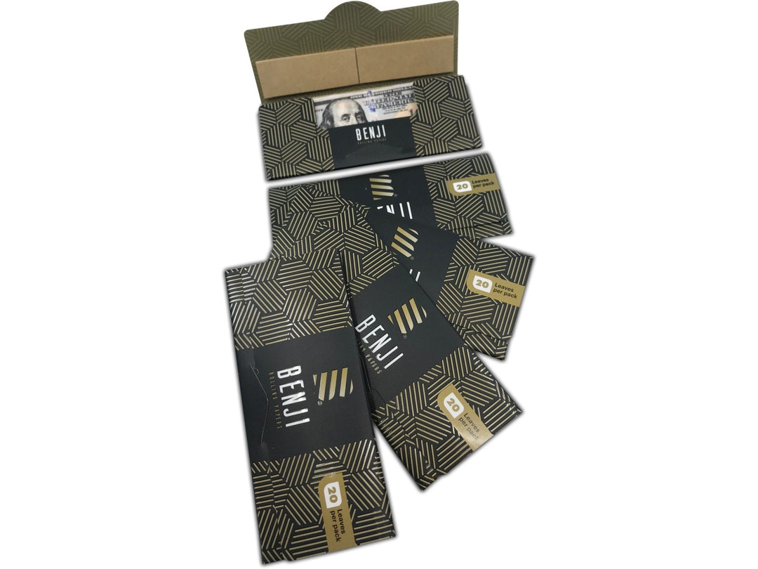 Benji $100 Bill Print Rolling Papers - 24 Booklets