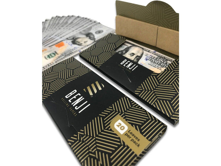 Benji $100 Bill Print Rolling Papers - 24 Booklets