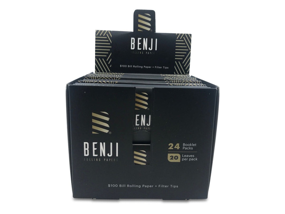 Benji $100 Bill Print Rolling Papers - 24 Booklets